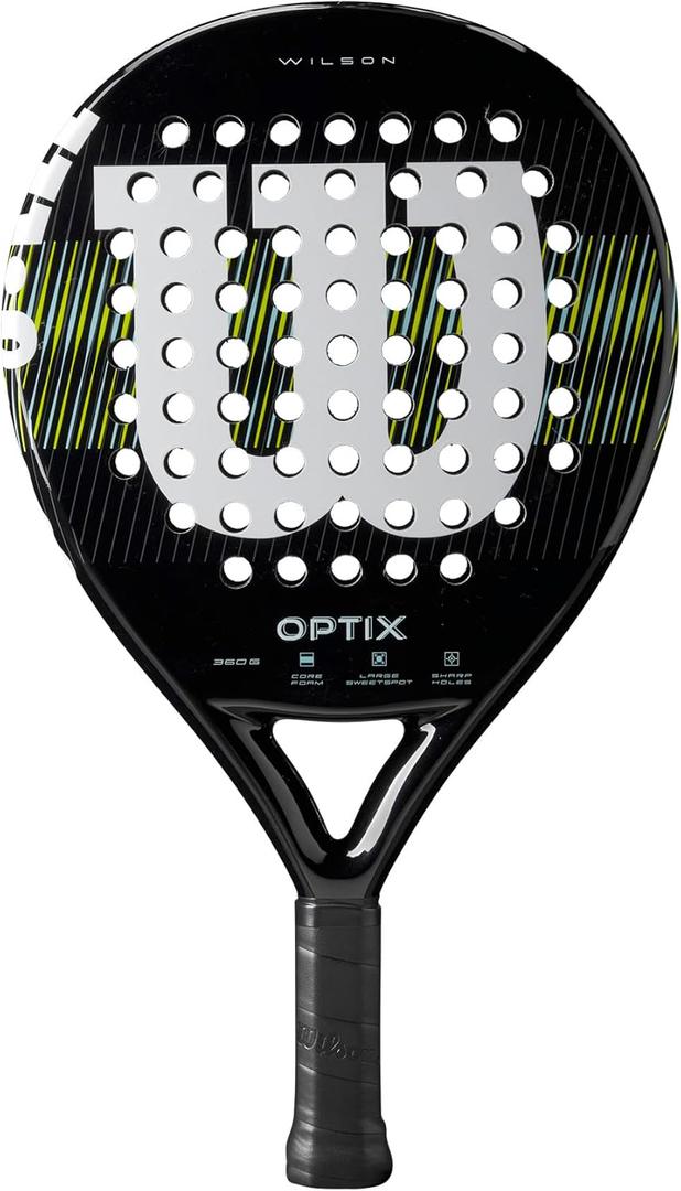 Wilson Optix V1 Padel Rackets - Grip Size 2-4 1/4" (Black/Green)