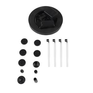 Solar Fountain 3.5W Solar Powered Water Fountain Pump 800mAh Battery 6 Nozzles Solar Bird Bath Fountains Pump for Bird Bath Garden Pond Patio Water Cycle (Black)