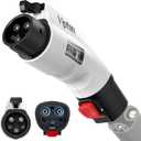 VIPTOO Tesla to J1772 Adapter 60A 250V AC  NACS EV Charging Connector with Digital Display for Tesla Wall/Destination/Mobile Charger, Fast & Safe Charging (White)