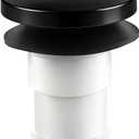 1 Pack 5/16'' Thread Studs Bathtub Drain Stopper, Bathroom Tub Drain Stopper 5/16'' Thread for Most Bathtubs Stopper (Matte Black Cover)