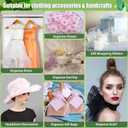 5 PCS MoDooris Gold Organza Fabric 58" Wide Bridal Solid Sheer Organza Crystal Shiny Organza Tulle Silky Fabric for Bridal Dress, Wedding Decorations, Backdrop Arch, DIY Crafts, Sewing(1 Yard)