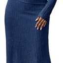 MITILLY Fall Dress for Women 2025 Long Sleeve Maxi Dress Formal Crew Neck Bodycon Ruched Cocktail Party Dresses, Medium