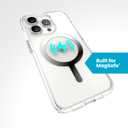 Speck Clear iPhone 15 Pro Case - Built for MagSafe, Drop Protection - Scratch Resistant, Anti-Yellowing, 6.1 Inch Phone Case - Presidio Clear/Chrome Finish