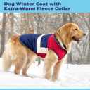 Warm Dog Coat Reversible Dogs Jaket for Small Medium Large Dog Puppy Winter Size XS (XS-Chest(14.96"), Navy)