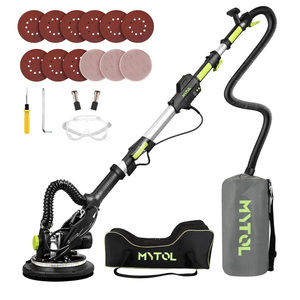 Drywall Sander, 7.2A Electric Drywall Sander with Vacuum Dust Collection, LED Light, 6 Variable Speed Digital Display 900-1800RPM, Foldable & Extendable Handle