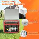 Heavy Duty Metal Generator Box, 28" x 22" x 22" Storage Enclosure