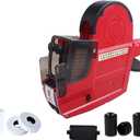 2-Line 20 Digits Price Label Gun w/Letters A-Z,HM-689 Pricing Labeler w/ 5 Rolls/2800 Stickers 3 Inkers, Tag Maker Machine for Office Retail Shop Grocery Store Yard Sale