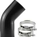 Ucreative 45 Degree Elbow ID: 4" (102mm) 4-Ply 5mm Thickness High Performance Silicone Hose Coupler with T-Bolt Clamp