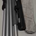 MR.SIGA Pet Hair Removal Rubber Broom with Built in Squeegee, 3 in 1 Floor Brush for Carpet, 61 inch Adjustable Handle, Includes 1 Microfiber Cloth for Floor Dusting