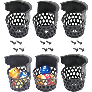 Pool Table Pockets Replacement Pockets for Billiard Table Set of 6 Plastic Web Pockets