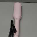 32mm (1.25") Wave Curling Iron, 2 Barrel Ionic Wavy Hair Curler with Anti-Scald Hair Crimper, Fast Heating, Dual Voltage, 4 Temp Ceramic Hair Waver for Wide Deep Waves (Pink)