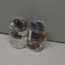 2 x DecorbyHannah Mini Christmas Tree Ornaments, 25ct 1.57inches Blue Gold Christmas Ball Ornaments for Tree Decorations, Small Clear Shatterproof Plastic Hanging Balls Bulk for Xmas, Party, Wedding