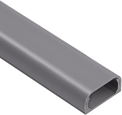 Cable Hider Raceway Kit, Wire Hiders for TV on Wall 68in(4X L17in), Paintable Cord Cover Channel, Cord Hider for Wall Mounted TV in Home Office, W0.95in X H0.47in, Grey