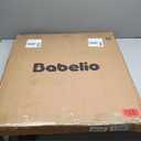 Babelio Metal Baby Gate, 29-43" Auto Close Easy Install Pet Gate PressGuard P7, Extra Wide Walk Thru Child Safety Gate, 30" Tall Pressure Mounted Dog Gate for Doorways & Stairs, White