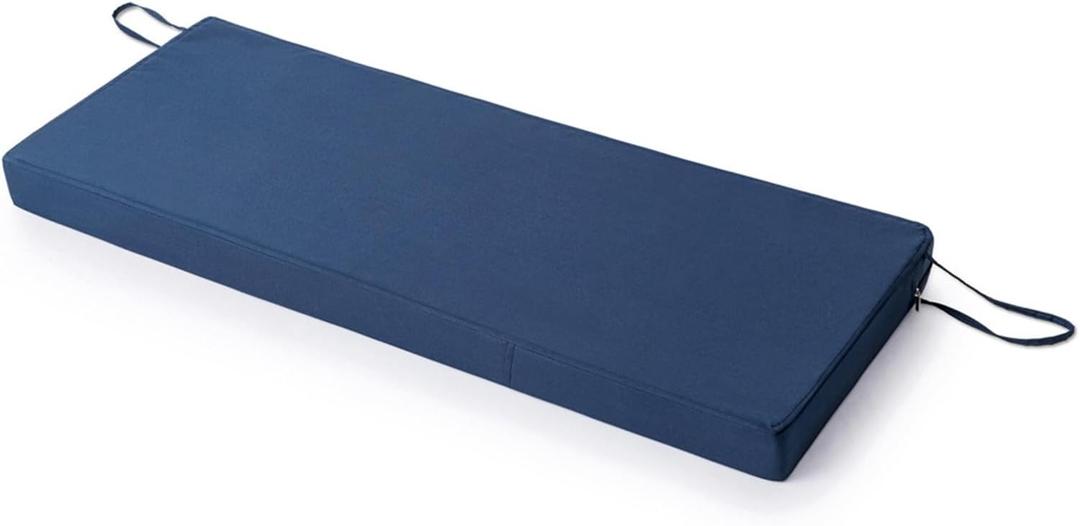 SK Studio Outdoor Bench Cushion Cover 42 x 18 x 3 inch, Waterproof UV Protection Patio Covers Replacement with Zipper for Swing Loveseat Furniture, 1 Pack, Cover Only, Navy Blue