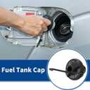 ACROPIX Plastic Gas Fuel Cap Fuel Tank Cap Black Fit for Alfa Romeo 147 2000-2010 No.46820586 - Pack of 1