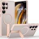 TOCOL Magnetic for Samsung Galaxy S25 Ultra Case, Kickstand with Upgraded Full Camera Protection, Compatible with Magsafe, Drop Protection Slime Cover for Samsung Galaxy S25 Ultra 6.9-Inch (Desert)