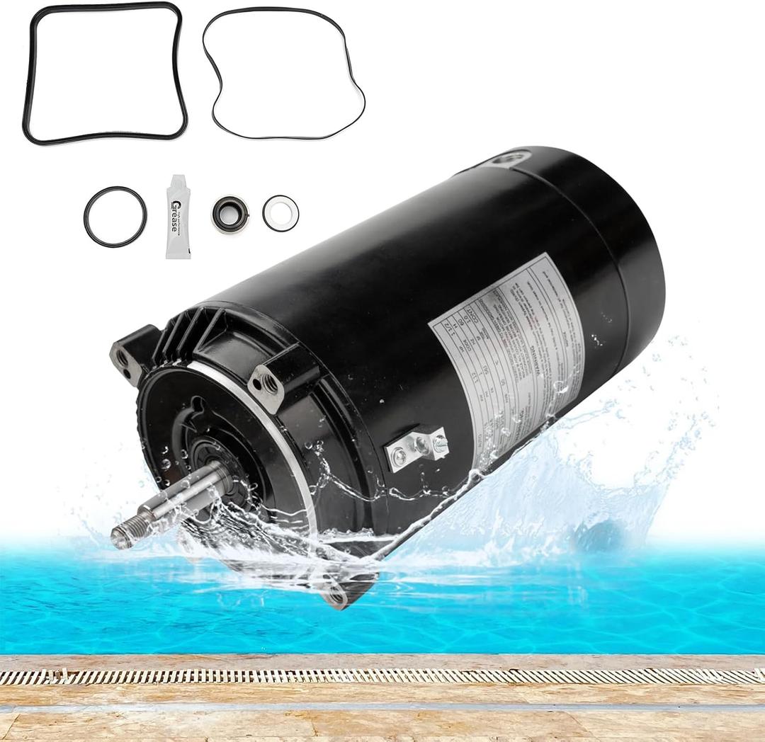 UST1152 Swimming Pool Pump Motor Kit 1.5HP, 115/230V Round Flange Pool Pump Motor Replacement for Hayward/Super Pump/Super II/Northstar and Jacuzzi Magnum Pumps