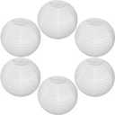 16 Inch Hanging Chinese Japanese Paper Lanterns for Birthday Wedding Halloween Bridal Shower Christmas Festival Decoration Party Decor Gift Set (Set of 6, White)