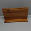 XYJ Extra Large Magnetic Knife Block Acacia Wood Knife Set Holder Stand With Stronge Magnetic Strip Kitchen Knives Storage Rack Organizer Tools No Drilling (15.5*8.7 inch, dark wood color)