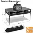 Folding Camping Table, Aluminum Roll-up Table with Storage Net and Carrying Bag, Outdoor Lightweight Camp Table for Picnic, Camping, Beach,Backyard, BBQ, Party, Patio, 106.00 x 70.00 x 70.00 centimeters