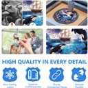 Wooden Puzzles for Adults - Glittering Ocean Wooden Puzzle, Unique Shape Wood Jigsaw Puzzle for Adults, Wood Puzzles Adult, Gifts for Family, Wall Art Home Decor (200pcs 11.4 * 11.4in M)