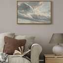 InSimSea Framed Canvas Wall Art Vintage Decor, Large Landscape Wall Art, Study of Clouds Painting, Modern Farmhouse Decor, Rustic Wall Decor for Living Room Bedroom, French Country Decor, 20"x30"