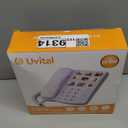 Uvital Big Button Phone for Seniors, Corded Landline Phone with 9 One-Touch Dialing Big Buttons, Hands-Free Calling, Loud Ringer, Easy to Use for Visually Impaired Telephone for Seniors (01-Button White)