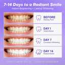 Purple Teeth Whitening Strips 28 Count - 14 Days Treatment Whitener Strips with Non Slip & Enamel Safe & Non Sensitive, Teeth Whitening Kit for Coffee, Wine Stains Removal Fastly (28 Strips - Purple)