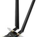 TP-Link WiFi 6E Intel AX210 AXE5400 PCIe WiFi Card for Desktop PC - (Archer TXE72E), Bluetooth 5.3, WPA3, 802.11ax Tri Band Wireless Adapter with MU-MIMO, OFDMA, Ultra-Low Latency, for Windows 10,11