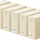 SpaceAid 6 Pack Bed Sheet Organizers and Storage, Foldable Sheet Organizer with Window for Linen Closet, Set Folder Keeper for Queen & King Size Bedding Storage (Beige)