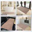 ChgLiPets Washable Quick Drying Chenille Dog Door Mat 70" X 23" Camel