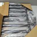 Malier Metal Freestanding Dog Gates with Door, 36'' Height Outdoor Indoor Dog Fences, Extra Wide Foldable Puppy Gate for Stairs (Black, 2 Panels 40''W  36''H)