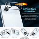 3 x ivoler 4-Pack Camera Lens Protector for iPhone Air 6.5'' Screen Protector Tempered Glass[Case Friendly][New Rersion],for iPhone 17 Air Scratch-Resistant,Clear+Black Circle