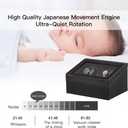 Automatic Watch Winder with 4 Quiet Japanese Motor+ 6 Display Storage Spaces,Luxury Watch Box for Man/Woman's Watches (Carbon fiber leather-WW103T)