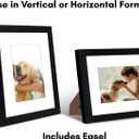 Americanflat 8x10 Picture Frame with Shatter-Resistant Glass - Set of 2 - Use as 5x7 Frame with Mat or Display 8x10 Photo Without Mat - Signature Collection - Photo Frames for Tabletop or Wall - Black