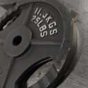 Fitvids Olympic 2-Inch Cast Iron Plate Weight Plate for Strength Training and Weightlifting, Two Hole Style, 25LB Pair