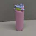 Ello Pop & Fill 22oz Stainless Steel Water Bottle with Quick Fill Technology, Double Walled and Vacuum Insulated Metal, Leak Proof Locking Lid, Sip and Chug, Reusable, BPA Free, Rosy Skyline