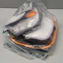 Collapsible Mop and Bucket Set, Spin Mop with Separate Dirty and Clean Water, 6 Replaceable Mopping Pads with Foldable Handle, Deep Cleaning Mops and Buckets for Household Use Floor Cleaning (Gray,Orange)