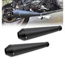 Sporacingrts 2PCS Stainless Steel Motorcycle Exhaust Muffler Silencer Pipe Inlet 1.46 1.54 1.65 1.77Inch Motorcycle Exhaust with Moveable DB Killer for Dirt Bike Street Bike Scooter(Black)