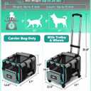 Pet Carrier with Wheels, Durable Airline Approved Cat Crate, Foldable Rolling Dog Carrier, Rolling Bag for Cat &Dog, Use for Travel, Outdoor, Vet Visits, Camping, Indoor.