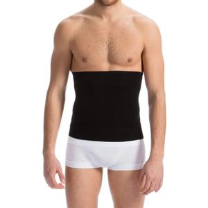 Farmacell Man 405BS Men's Waist Control Girdle Firm Body Shaping with back splints, 100% Made in Italy (Black, L)