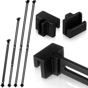 12 Pcs Metal Adjustable File Cabinet Rails Set Include 8 Hanging File Rail Clips 4 Hanging Rails Cabinet Dividers Bars for Office Drawer Holder Organizer(Black,18-32.5 Inch) (18-32.5inch)