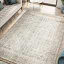 Keen Home Design 3x5 Rug - Machine Washable Entry Rug with Non-Slip Backing, Ideal for Enteryway, Kitchen, Bathroom, Laundry Room - Vintage, Easy Clean, Durable, Low Pile Rug - (3' x 5') (Dark Beige)