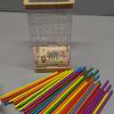 Montessori Wooden Board Games, 48 Colorful Sticks Dice Game with 12 Balls, Family Game for Kids and Adults, Math Educational Toys for 3 4 5 6 Years Old, Fine Motor Skills Toy Gifts for Boys and Girls