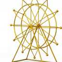 Ferris Wheel Bookshelf Decor  Gold Decor Modern Gift - Shelf Decor Accents Ornament - House Decorations Living Room - Fireplace Decor or Desk Decor - Entryway Decor. (Art Deco)