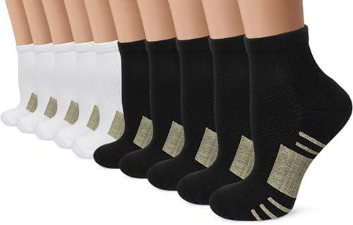 Iseasoo Copper Compression Socks for Men & Women – Plantar Fasciitis Relief, Ankle Support & Circulation – Running & Recovery Size S/M