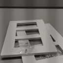 BESTTEN 2 Pack 3-Gang Screwless Decorator Wall Plate, Decorative Outlet Cover, Decor Switch Plate, USWP6 Snow White Series, H4.69” x W6.54”, Polycabonate Thermoplastic