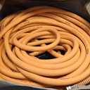 Wiseflow Garden Hose 150FT x 3/4", Heavy Duty Rubber Hose, Water Hose with Five Layered Braiding, Male Female Fittings, 1200PSI Burst, 300PSI Working for Yard, Car Wash, Pets (Orange)