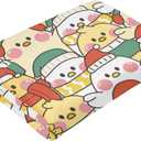 Kids Cute Chicken Cartoon Print Throw Blanket for Boys and Girls 60"X50" Christmas Chickens Blanket with Rooster on It Suitable for All Season